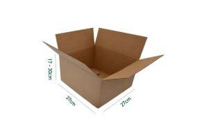 CARTON BOX WITH ADJUSTABLE HEIGHT 37x27x17-30cm